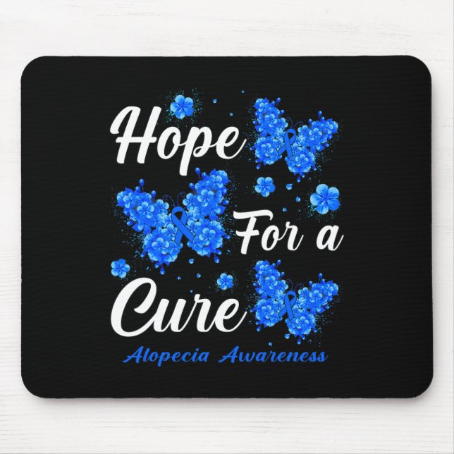 Hoffnung auf eine Heilung Alopezie Bewusstsein Sch Mousepad (Vorne)