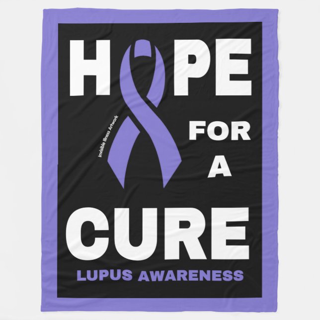 Hoffnung auf eine Heilung...Lupus Fleecedecke (Vorderseite)