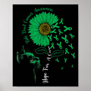 Hoffnung auf eine Heilung Sonnenblume schwarze Kat Poster