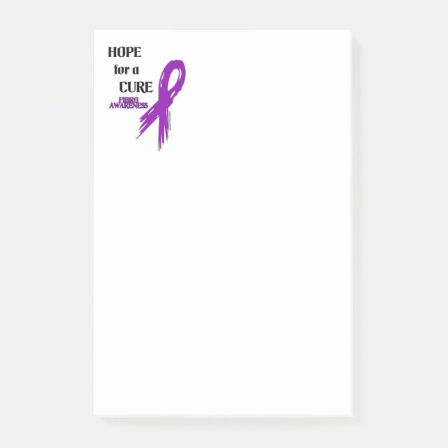 Hoffnung auf eine Heilung/Torn Ribbon...Fibro Post-it Klebezettel (Vorderseite)