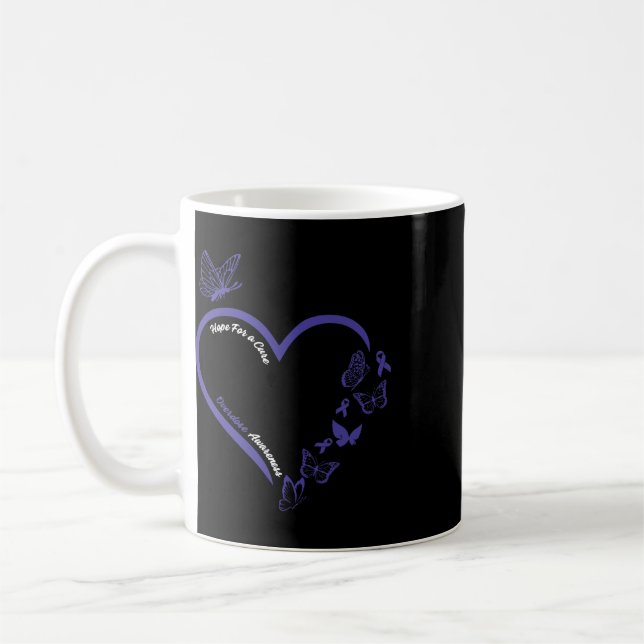 Hoffnung auf Heilung Herz Schmetterling Überdosis- Kaffeetasse (Links)