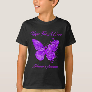 Hoffnung auf Heilung Lila Schmetterling Alzheimer  T-Shirt