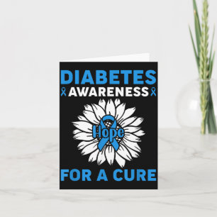 Hoffnung auf Heilung Suower Blaues Band Diabetes Karte