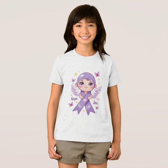 Hoffnung auf Kampf gegen den Bauchspeicheldrüsenkr Tri-Blend Shirt (Vorderseite Voll)