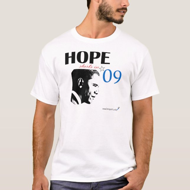 Hoffnung beginnt im Jahre 2009 T-Shirt (Vorderseite)