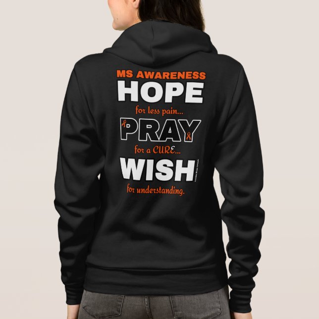 Hoffnung Beten Wish...MS Hoodie (Rückseite)