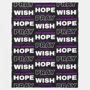 Hoffnung Betet Wish.. Fibro Fleecedecke