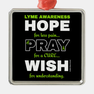 Hoffnung Betet Wish.. Lyme Metal Ornament Aus Metall