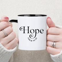 Hoffnung Bibelvers Christlicher Kaffeebecher
