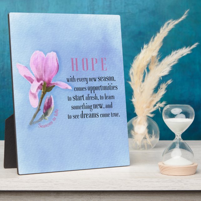 Hoffnung blühen fotoplatte (Seite)