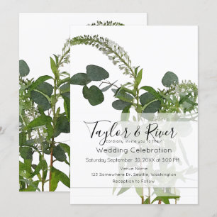 "Hoffnung" Botanisches Aquarell mit Eukalyptusblät Einladung