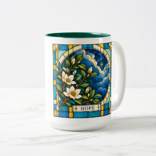 Hoffnung-Buntglas Zweifarbige Tasse