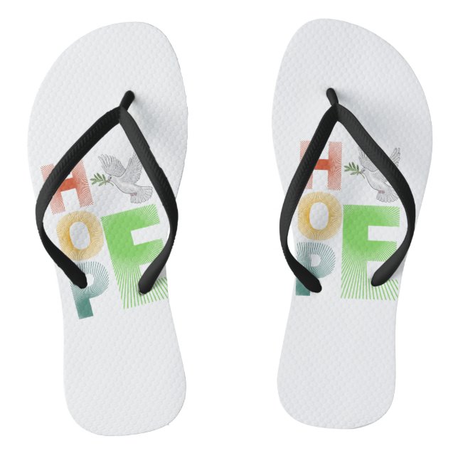 Hoffnung - Christlicher Glaube Inspiration Flip Flops (Fußbett)