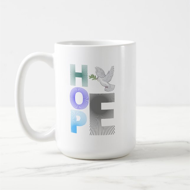 Hoffnung - Christlicher Glaube Inspiration Tasse (Links)