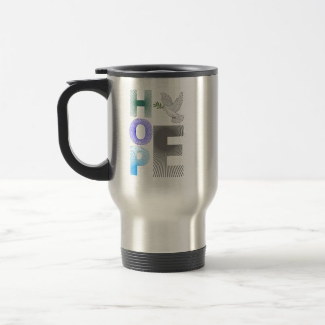 Hoffnung - Christlicher Glaube Inspiration Tasse (Links)