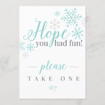 Hoffnung, dass du Spaß hattest