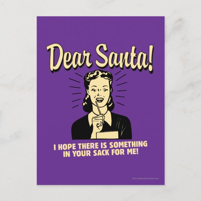 Hoffnung, dass etwas in deinem Sack für mich ist Postkarte (Vorderseite)