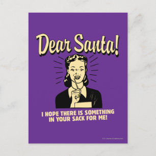 Hoffnung, dass etwas in deinem Sack für mich ist Postkarte