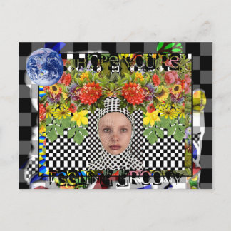 Hoffnung du bist Gefühl Groovy Postkarte