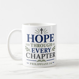 Hoffnung durch jedes Kapitel Christliche Ermutigun Kaffeetasse