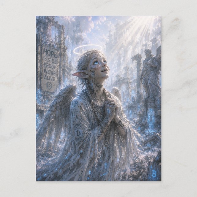 Hoffnung / Engel / Himmlische Ruinen Postkarte (Vorderseite)
