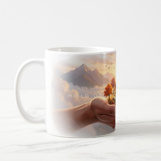 Hoffnung festhalten Dreamscape Poster Kaffeetasse (Links)