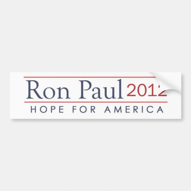 Hoffnung für Amerika Ron Paul 2012 Autoaufkleber (Vorne)