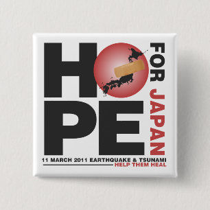 HOFFNUNG FÜR JAPAN - HELFEN SIE IHNEN ZU HEILEN BUTTON