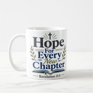 Hoffnung für jedes neue Kapitel Schriftzitat Kaffeetasse