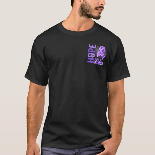 Hoffnung für mein Ehefrau Hodgkins Lymphom T-Shirt (Vorderseite)