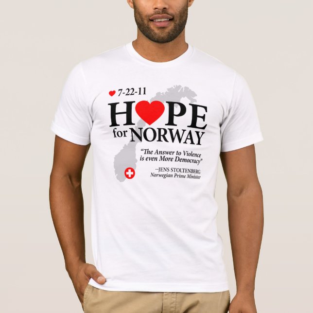Hoffnung für Norwegen T-Shirt (Vorderseite)