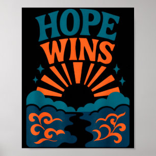 Hoffnung Gewinnt Römer 15_13 Sunrise Ocean Christi Poster