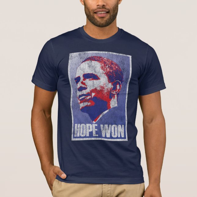 Hoffnung gewonnen! - Barack Obama Präsident der T-Shirt (Vorderseite)