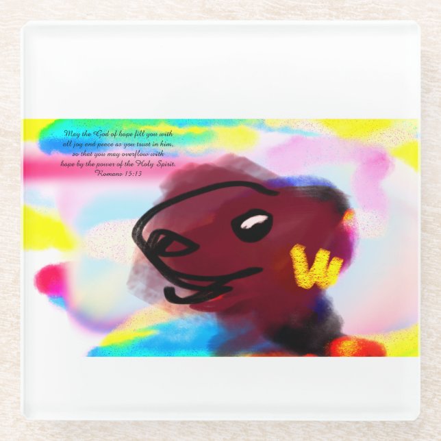 Hoffnung Glasuntersetzer (Vorderseite)