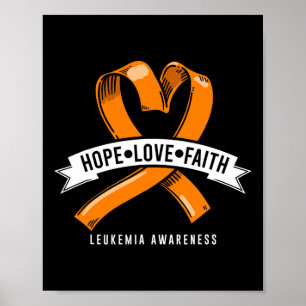 Hoffnung Glaube Liebe Leukämie Blutkrebs-Bewusstse Poster