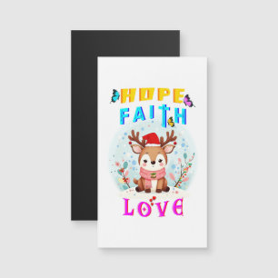 Hoffnung Glaube Liebe Magnetkarte