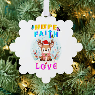 Hoffnung Glaube Liebe Ornament Karte