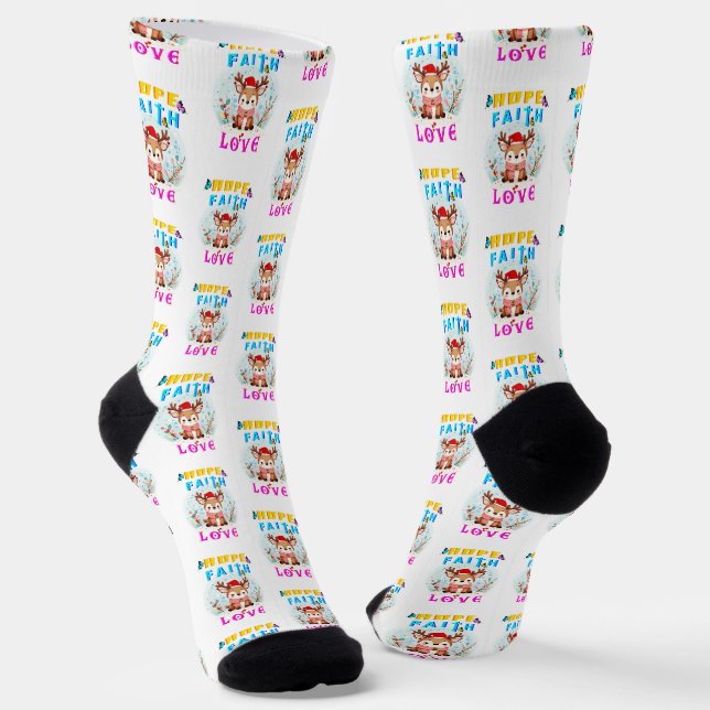 Hoffnung Glaube Liebe Socken (Gewinkelt)