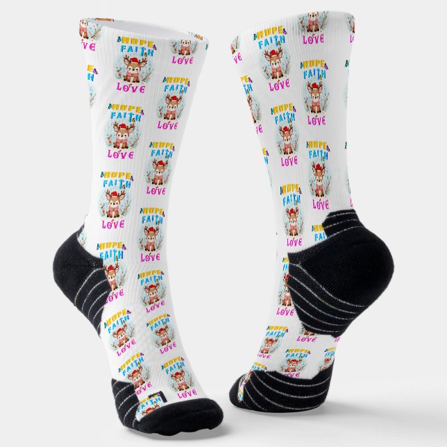 Hoffnung Glaube Liebe Socken (Gewinkelt)
