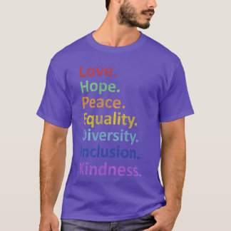 Hoffnung Gleichheit Vielfalt Menschenrechte Femini T-Shirt