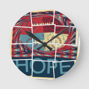 Hoffnung Hakuna Matata Runde Wanduhr