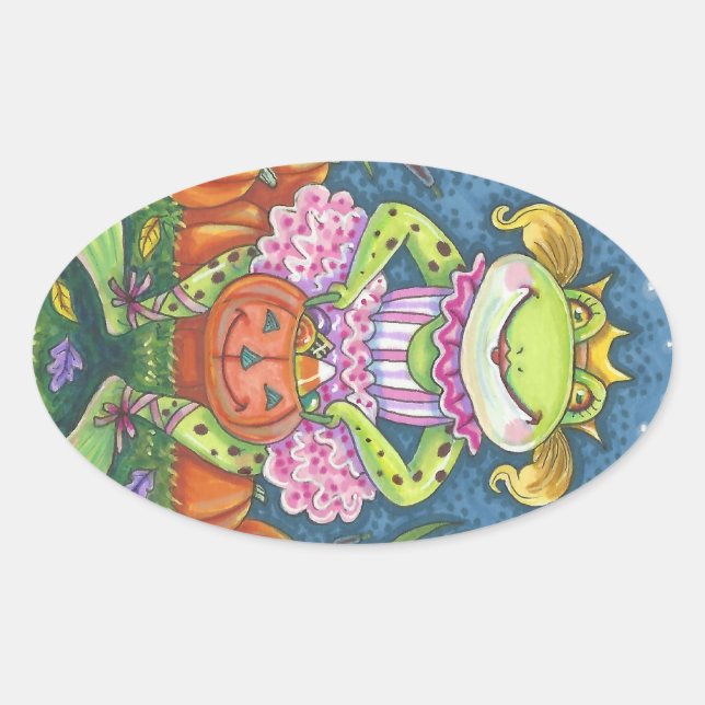 HOFFNUNG HALLOWEEN FROGSTICKERS Oval Ovaler Aufkleber (Vorderseite)