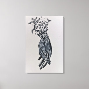 Hoffnung Hände Leinwanddruck Aquarellmalerei Kunst