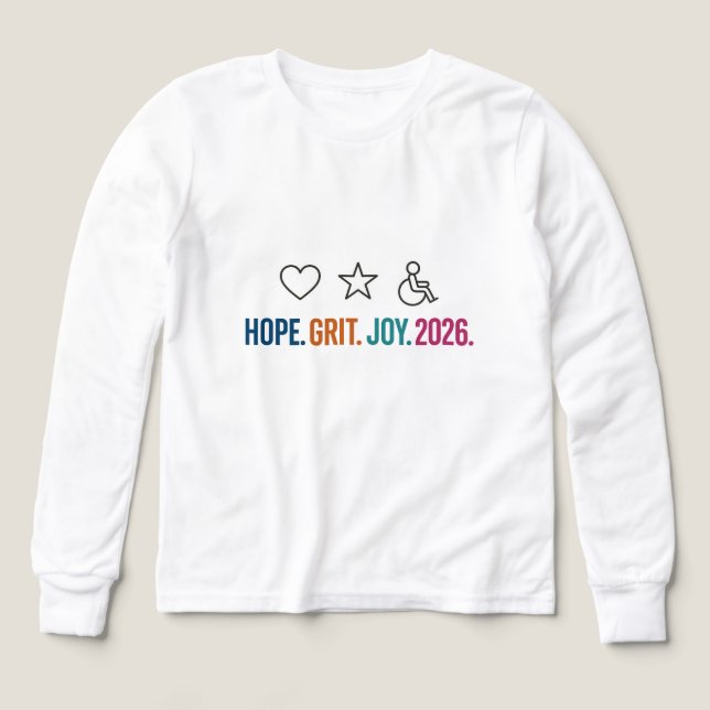 Hoffnung Hartnäckigkeit Freude 2026 Minimalistisch (Design Vorderseite)