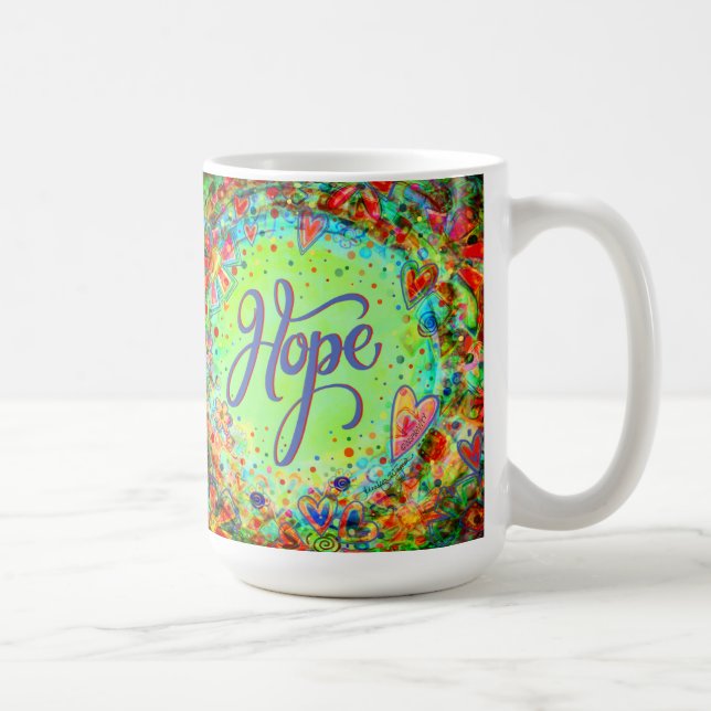 Hoffnung Hübsch floral Whimsistisch Inspiration Gr Kaffeetasse (Rechts)