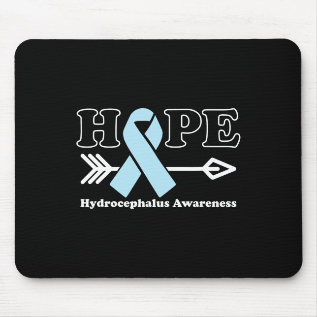 Hoffnung - Hydrocephalus Awareness Light Blue Ribb Mousepad (Vorne)
