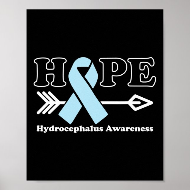 Hoffnung - Hydrocephalus Awareness Light Blue Ribb Poster (Vorne)