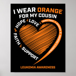 Hoffnung ich tragen Orange für meinen Cousin Leuke Poster