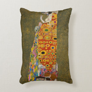 Hoffnung II von Gustav Klimt, Vintage Art Nouveau Dekokissen