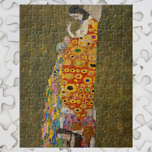 Hoffnung II von Gustav Klimt, Vintager Jugendstil Puzzle (Von Creator hochgeladen)